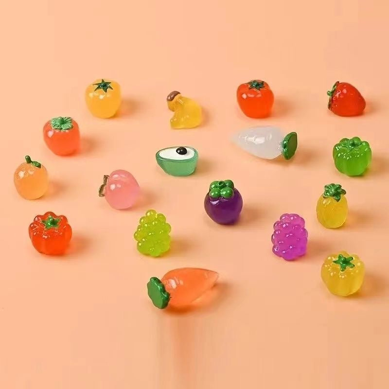 HEAL Game  #Hope Everyone All Lucky (pack on live) Luminous mini resin animals /wine bottles /fruits...