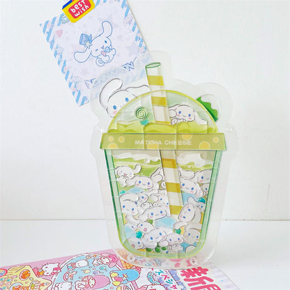 Sanrio acrylic puzzles with Boba tea bottle standee frame