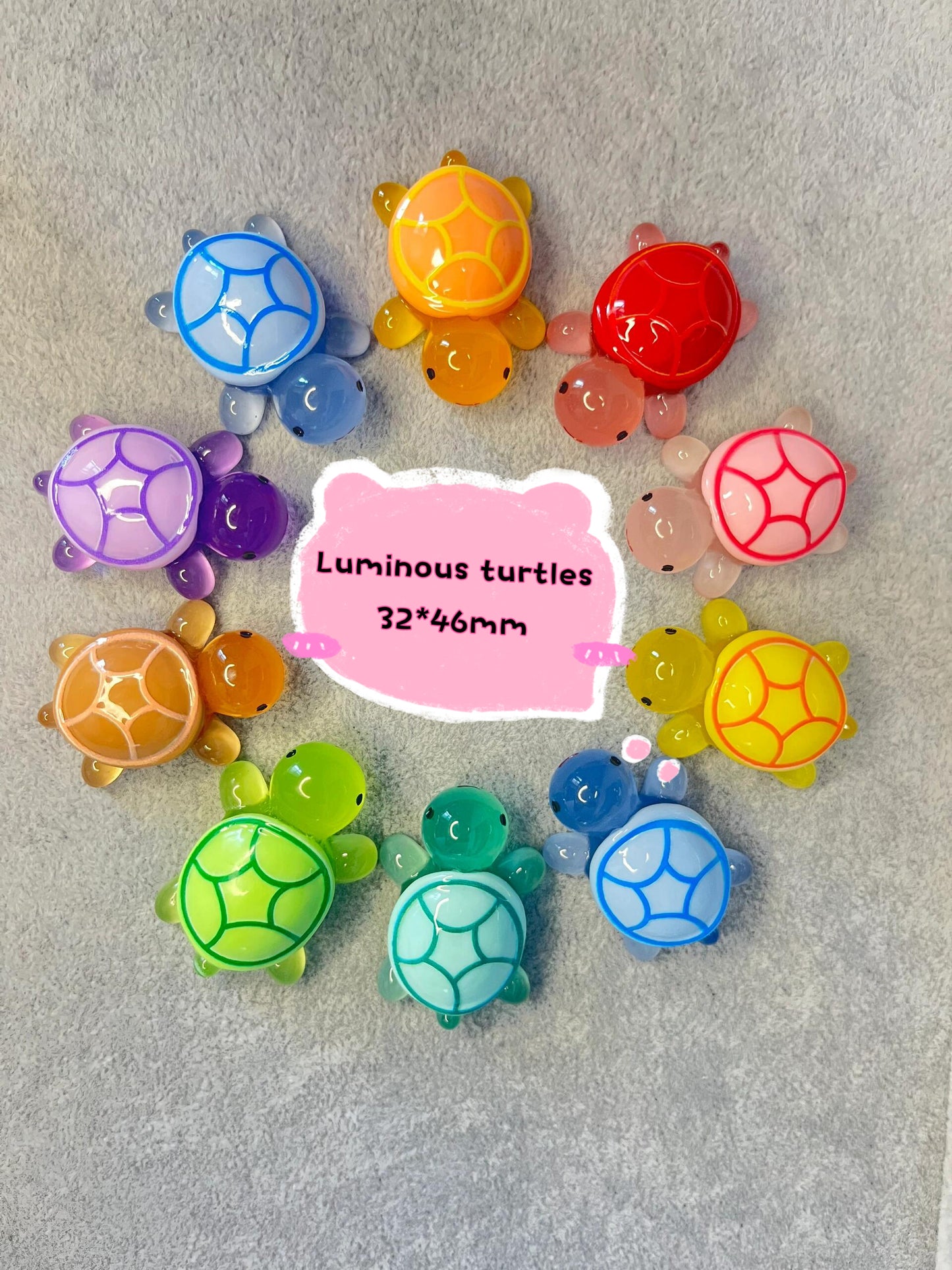 HEAL Game  #Hope Everyone All Lucky (pack on live) Cute Luminous resin turtles