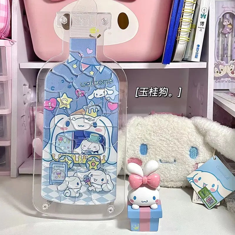 Sanrio acrylic puzzles with bottle standee frame