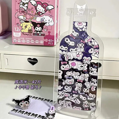 Sanrio acrylic puzzles with bottle standee frame