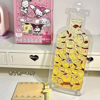 Sanrio acrylic puzzles with bottle standee frame