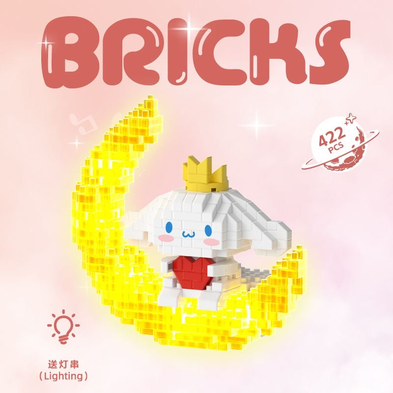 Sanrio mini brick & home decor with lighting (about 400pcs)9.2*5.2*8.96cm