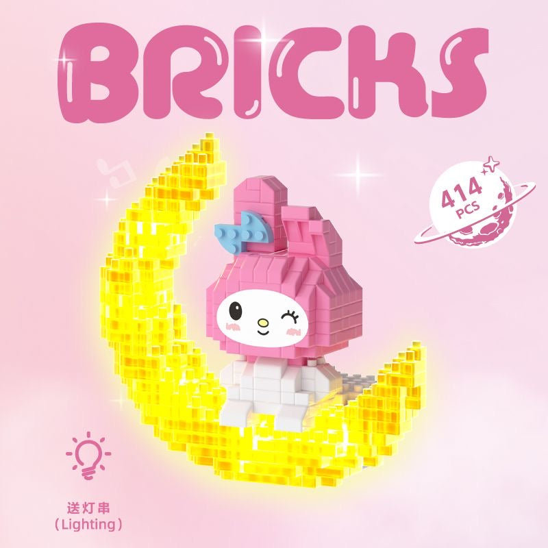 Sanrio mini brick & home decor with lighting (about 400pcs)9.2*5.2*8.96cm