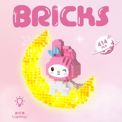 Sanrio mini brick & home decor with lighting (about 400pcs)9.2*5.2*8.96cm